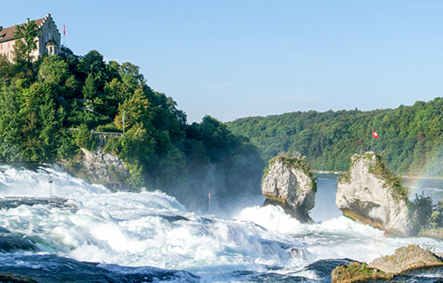 The Rhine waterfalls at Neuhausen on Switzerland